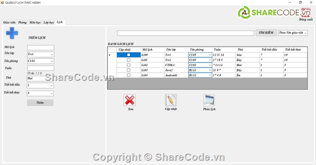 Đồ án,C#,quan ly lich thuc hanh,đồ án c#,đồ án tôt nghiệp c#,winform